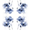 Anniversary House Tiflair Navy Delicate Florals Design Luxury Napkins 3ply