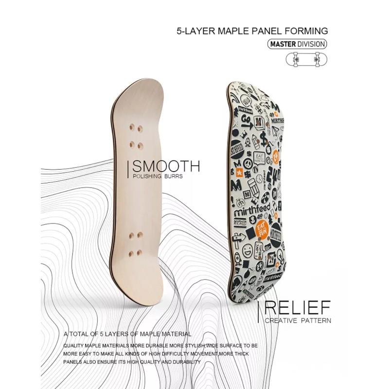 Unbranded Fingerboard Fingerskateboa - Skeleton