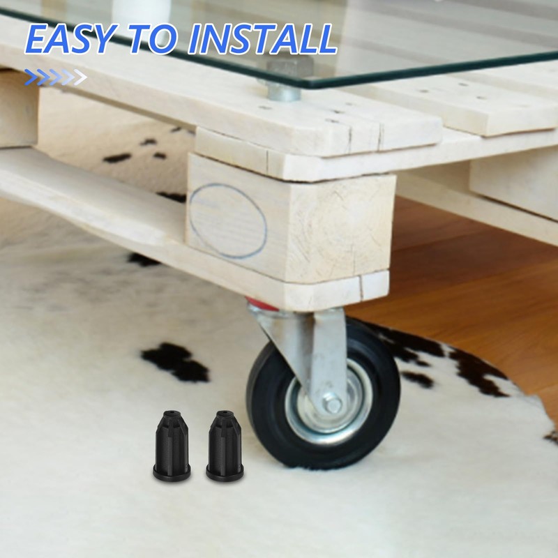 iplusmile Pack of 10 swivel castor inserts, sleeve, swivel castor