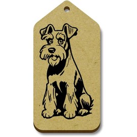 10 x 'Miniature Schnauzer Dog' 66mm x 34mm Gift Tags (TG00127018)