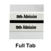 Tabbies Healthcare Admission Index Tabs, 9th Healthcare Admission 1-1/2"W, Black,