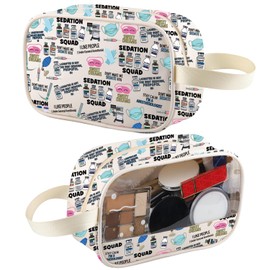 Anesthesia Clear Makeup Bag Anesthesiologist Gift Anesthesia Tech Week Gifts Technician Gift Anesthetist Nurse Doctor Travel Toiletry Bag (I Like People t-m ca)