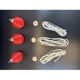 Trompo 3 Vintage wooden Tops Made in USA