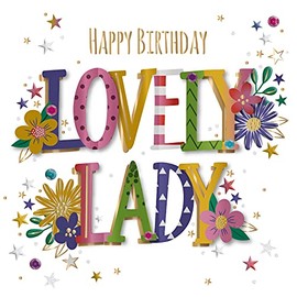Lovely Lady Embellished Birthday Greeting Card Talking Pictures Cards MWER0150
