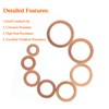 HELIFOUNER Copper Washers, 150PCS 8 Sizes Copper Metric Sealing Washers