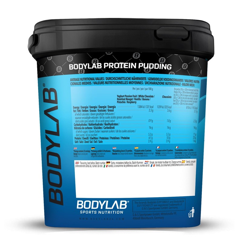 Bodylab24 Bodylab24 Protein Pudding Blaubeere 1000g, mit bis zu 25g