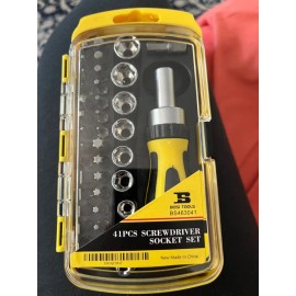 Bositools BOSI TOOLS Ratchet Screwdriver Set 41 Pieces Socket Set Magnetic Screwdriver Bit