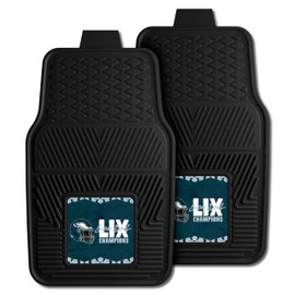 Fanmats Philadelphia Eagles Super Bowl LIX Champions Set of 2 Front Car Mats for Cars, SUVs, Pickups - All-Weather Protection, Deep Reservoir, Universal Fit - 3D Logo - 29”x17