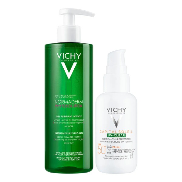 Kit Vichy Normaderm Para Piel Grasa Limpia y Protege -