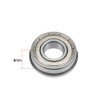 sourcing map F6001ZZ Flange Ball Bearing 12x28x8mm Shielded Chrome Bearings