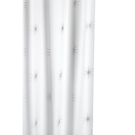 Croydex Stellar Water-Resistant Textile Shower Curtain, 1800 x 1800mm