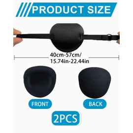 TPZORJX 2 Stück Ein-Augen-Maske für Kinder, verstellbare Augenmaske, medizinische 3D-Augenmaske, Verdunkelungs-Augenschutz, Augenmaske für Erwachsene, Kinder, linkes oder rechtes Auge