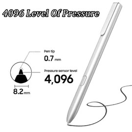 Pen Compatible With BOOX Note Air 3C,3 B/W for Note Air 2/Air 2 Plus for BOOX Tab Ultra C Pro,Tab X 13 for Go Color 7 ePaper E Ink Tablet 4G for Tablet Note Max 13.3 (Silver)