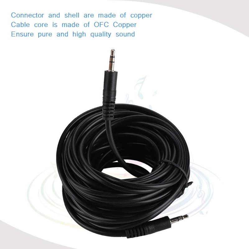 Eboxer 3.5 mm Copper Male to Male Shielded Audio Cable