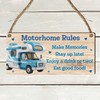 "Motorhome Rules" Sign - Fun and Playful Plaque for RV