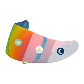 Logto Photochromic Visor Compatible With GT-Air 1/2 Replacement Transition Motorcycle Helmet Face Shield (GT-Air Clear Red/Gold Red,anti-fog insert pins Not Work)