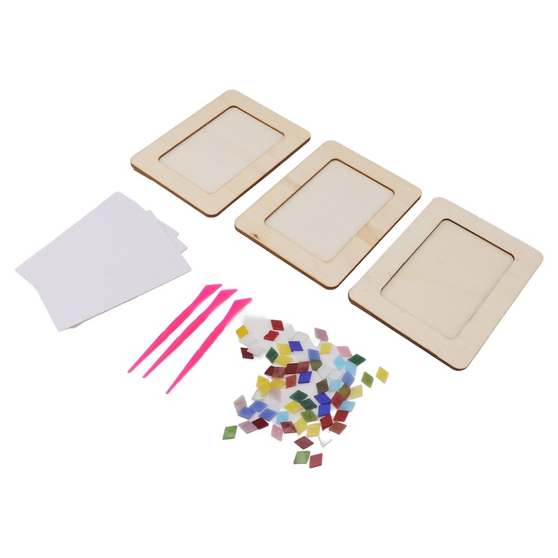3Set DIY Wooden Picture Frame Making Kit Unfinished Solid Wood