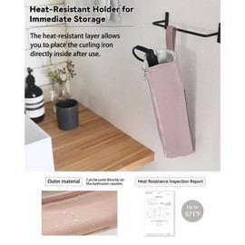 Easy-U Hot Iron Holder & Mat, Heat Resistant Travel Bag for Curling Iron, Flat Iron - Hair Tool Organizer for Home, Travel