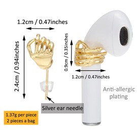 Levtandy Earrings for Airpod Anti Lost Earring Strap for Airpods Hooks Ear Clip for Airpods Wireless Earphone Holder for AirPods Anti Lost Ear Clip Strap Compatible with Airpods