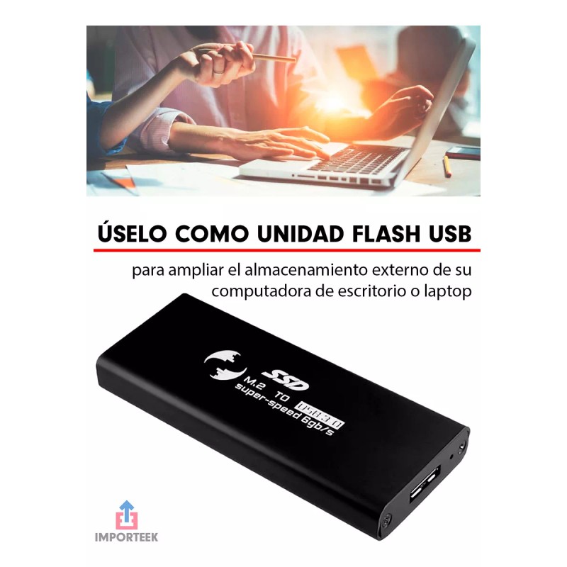 Importeek Case Gabinete Ssd M2 Disco Duro Externo Ngff Usb