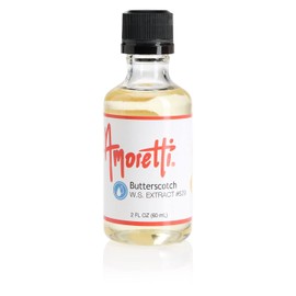 Amoretti - Butterscotch Extract Water Soluble 2 oz - Highly Concentrated & Perfect For Pastry, Savory, Brewing, and more, Preservative Free, Vegan, Kosher Pareve, Keto Friendly