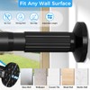 AIZESI Black Tension Curtain Rod 51-144In (4.25-12Ft), Extra Long No-Drill
