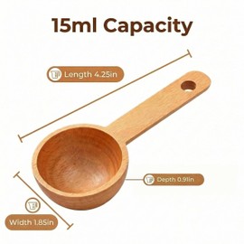 Wooden Coffee Scoops 4 Pack 15ml