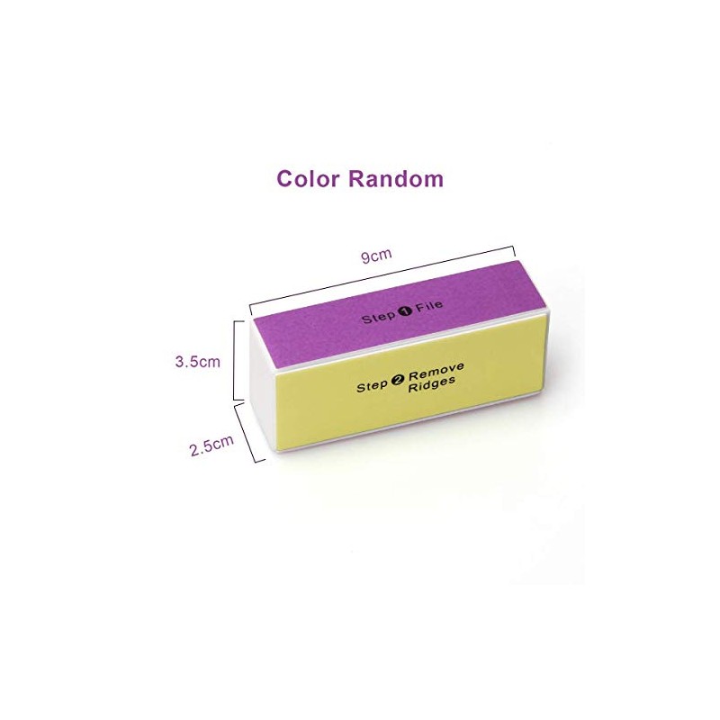 Adecco LLC 10 pcs 4 Way Colorful Nail Art Buffer