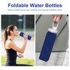 Popdigito Collapsible Water Bottles,20.6oz Silicone Foldable Leakproof BPA Free Reusable