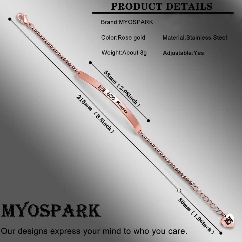 MYOSPARK 525600 Minutes Bracelet Seasons of Love Inspired Bracelet Musical