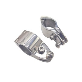 2PCS Marine stainless steel open pipe clamps, 316 quick-release rod clamp slides, manual quick-lock round rod fixing clamps, sunshade hoop sliding sleeves (For 1in Tube)