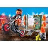 PLAYMOBIL Starter Pack, Stuntshow Moto con Pared de Fuego 71256,