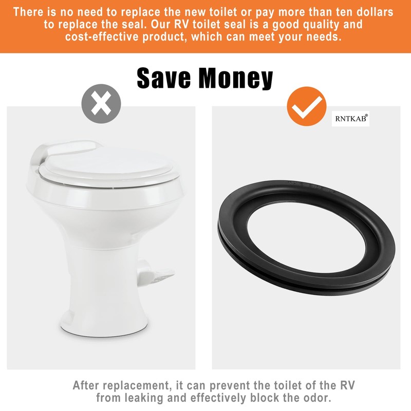 RV Toilet Seal, 2 Pack Flush Ball Seal Gasket