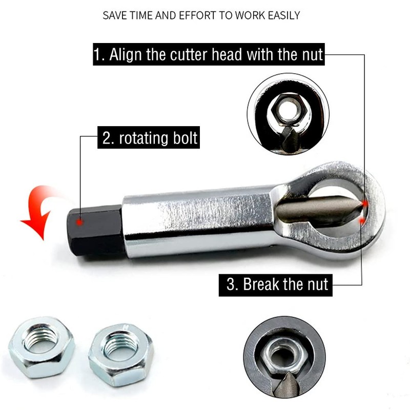 JoyTube Heavy Duty Metal Nut Splitter Set Bolt Buster Cracker