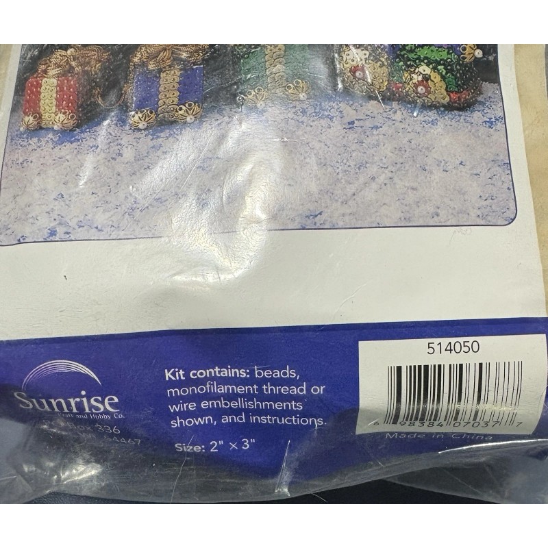 Herrschners Sunrise Sequin Kit Christmas Ornament Present Traditions ***RARE***