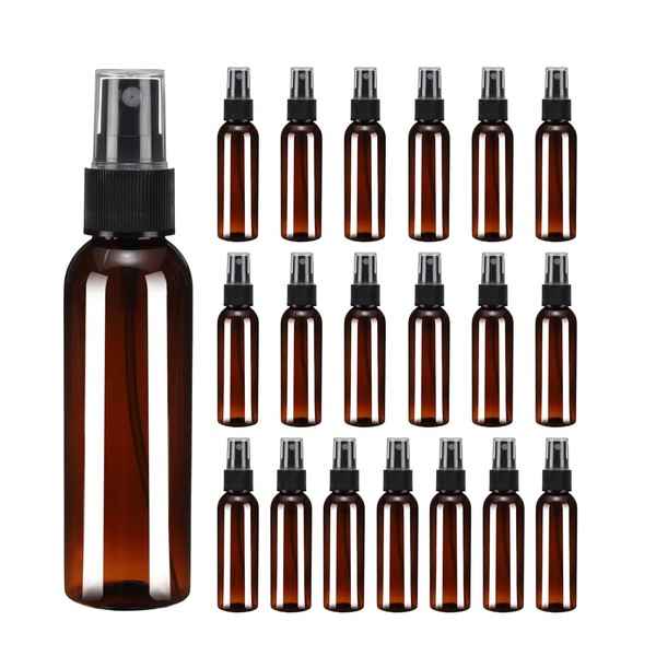 uxcell 20 Pack Spray Bottles, 2Oz/60ML Reusable Clear Empty Mist