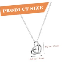 ABOOFAN 5pcs Elegant and Timeless Mother's Day Necklace Heart Shape Pendant Necklace for Women