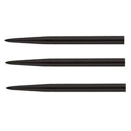 STEEL BLACK 43mm (1 21/16th) STEEL TIP DART REPLACEMENT POINTS - 5 Sets (15 points)