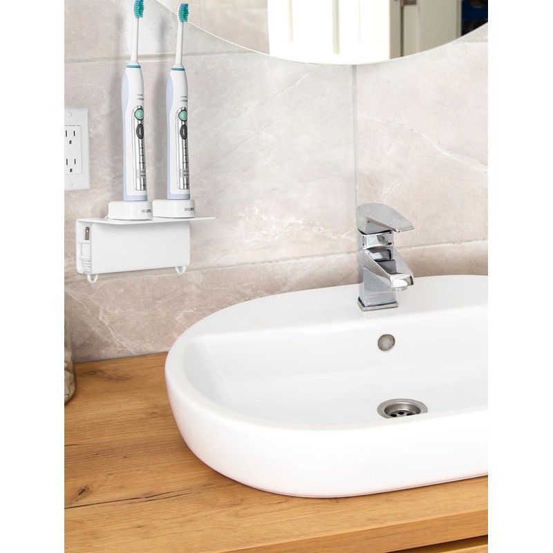 OAPRIRE Electric Toothbrush Holder Wall Mounted, 2 Pack Acrylic Electric