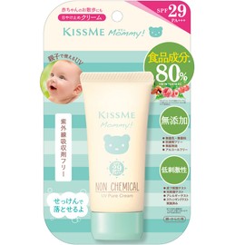 Mummy UV Pure Cream SPF29PA+++ 1.8 oz (50 g) for Babies, Kids, Sensitive Skin, Non-Chemical, 6 Months and Up, UV Absorber Free