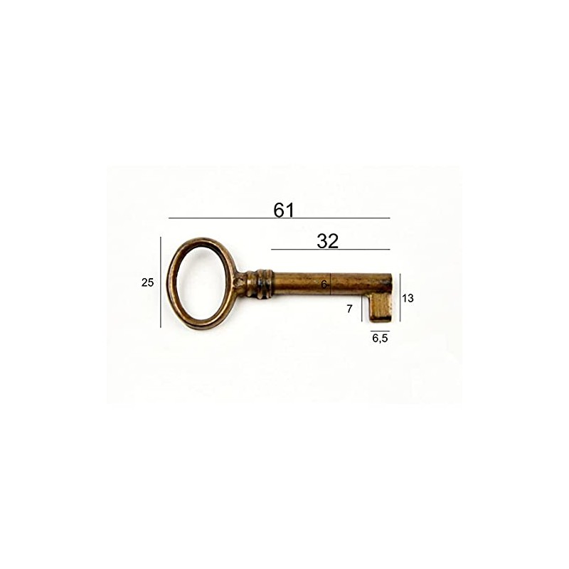 Furniture Key Antique Style Furniture Bronzed Replacement Key Blank Brass