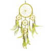 Pink Pineapple handmade dream catcher with silver beads, 12 cm