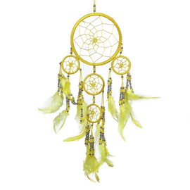 Pink Pineapple handmade dream catcher with silver beads, 12 cm diameter, 35 cm long