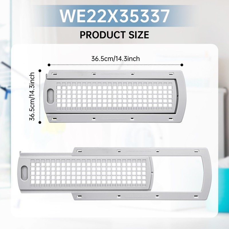 WE22X35337 Washer Dryer Lint Screen Filter And Lint Filter Slide