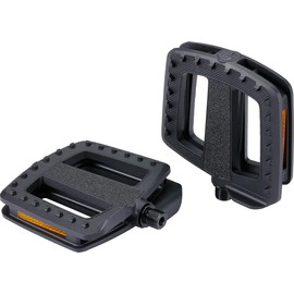 BBB Cycling ErgoBase Bike Pedals | Large Platform Ergonomic Bicycle Pedals | Suitable for Urban, Cargo and E-bikes | BPD-47, Black
