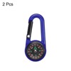 PATIKIL 2PCS Keychain Compass Pocket Camping Compass with Buckle for