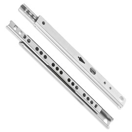 Mprofi MT® 4 Pieces, 2 Pairs | Drawer Runners 182mm | Partial Extension Slides 17mm Height | 10kg Load Capacity | Steel Cabinet Tracks | Furniture Hardware