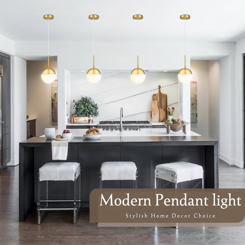 Mccokaige 6 Inch Gold Mid Century Modern Pendant Light Pendants