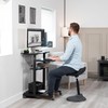 VIVO Mobile 28 inch Standing Desk Workstation, Height Adjustable Rolling