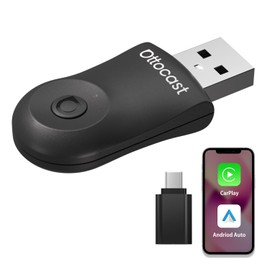 OTTOCAST Mini, Wireless Android Car and Carplay Wireless Adapter, Easy Plug & Play, WiFi 5.8GHz Convert Wired to Wireless Carplay Dongle, Compatible Cars with Wired AA and Carplay
